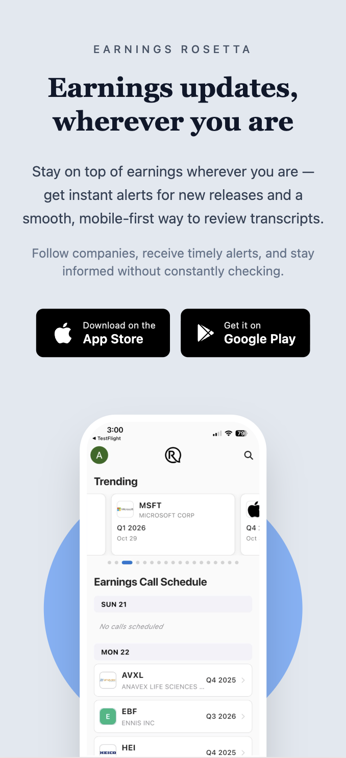 Earnings Rosetta DownloadView
