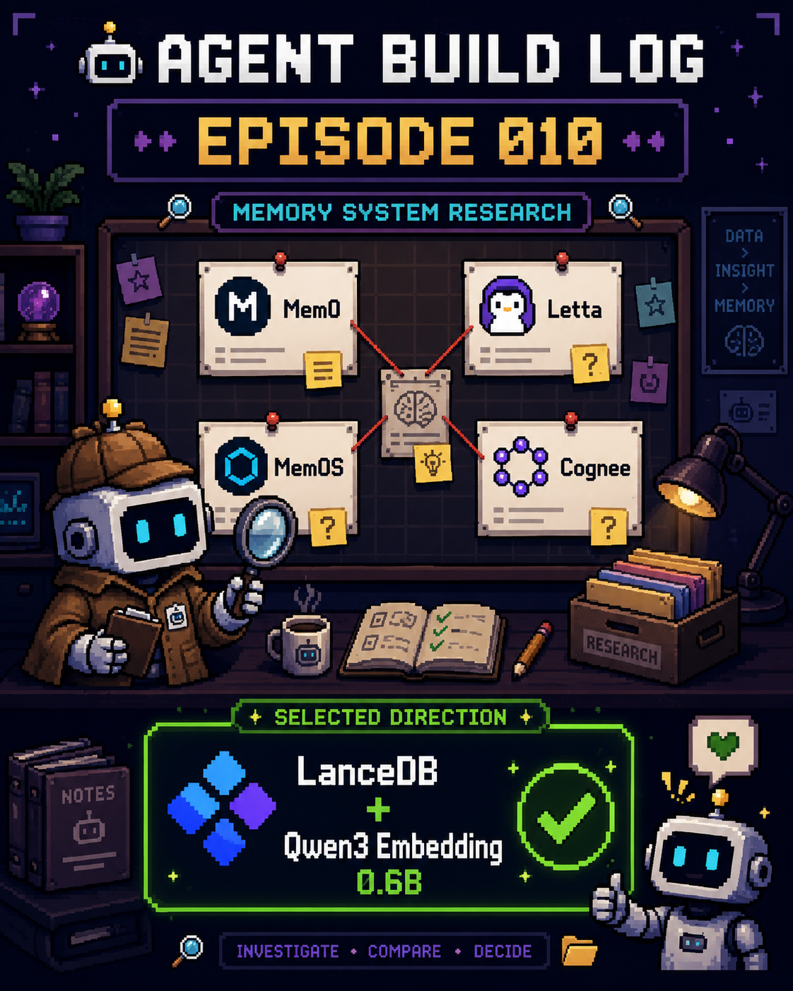 Agent Build Log Episode 010:使用 LanceDB 與 Qwen3 Embedding 0.6B 建立記憶系統
