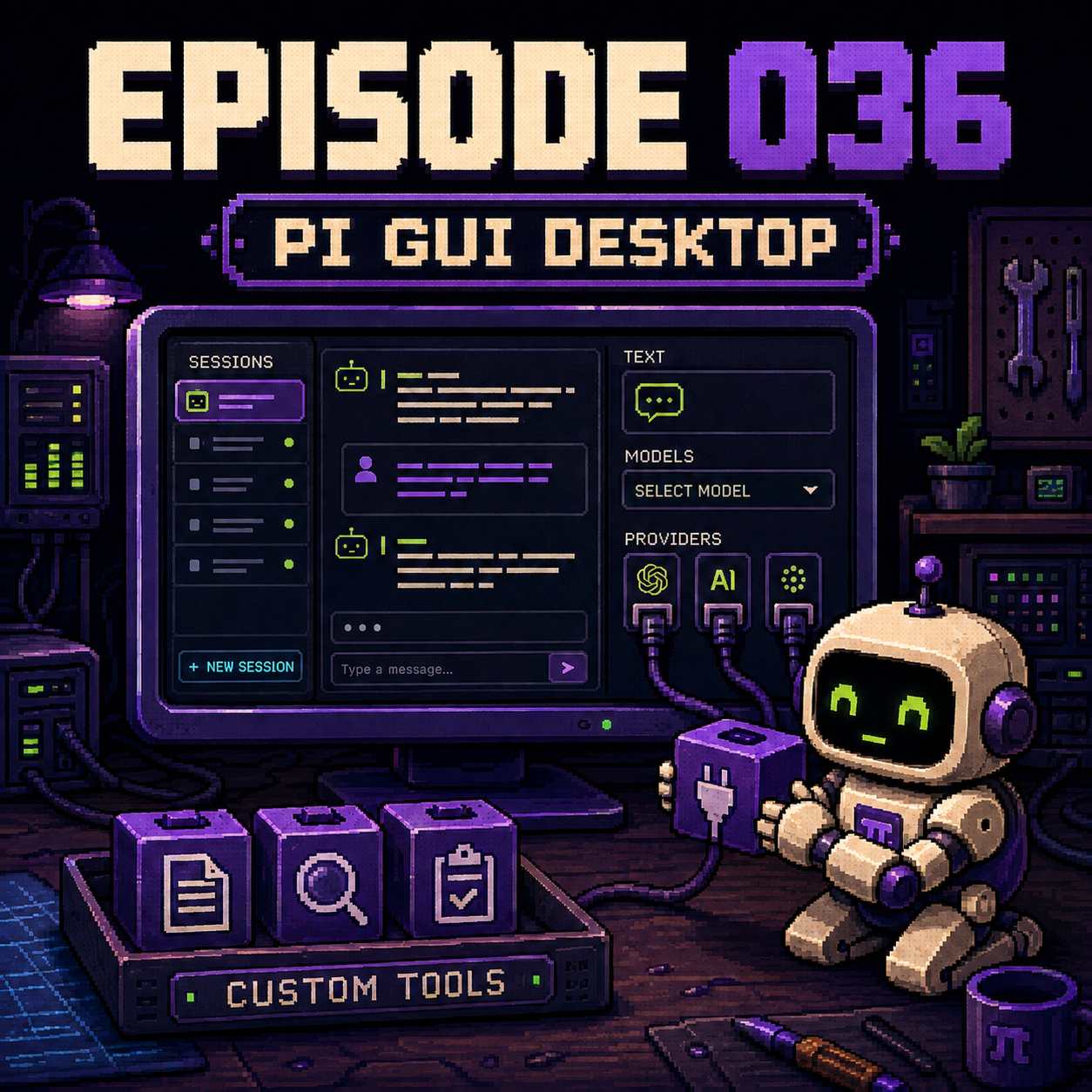 Agent Build Log Episode 036：使用 Pi GUI 處理桌面互動，準備接入自己的專有技